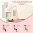thumbnail image 4 of Qaba Lift-Top Height Adjustable Desk Kids Homework Desk Workstation, Pink, 4 of 9