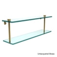 thumbnail image 4 of 22-in Two Tiered Glass Shelf in Antique Copper, 4 of 5