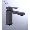 thumbnail image 1 of Single Hole Bathroom Faucet Elegance Square Design Matte Black Finish, 1 of 2