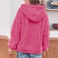 thumbnail image 5 of Girls Sherpa Fleece Jacket Full Zip Long Sleeve Stand Collar Outerwear Soft Fluffy Warm Casual Winter Coat for Kids, 5 of 8