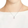 thumbnail image 3 of AeraVida Loving Heart Pink Mother of Pearl Shell Inlay Sterling Silver Pendant Necklace, 3 of 6