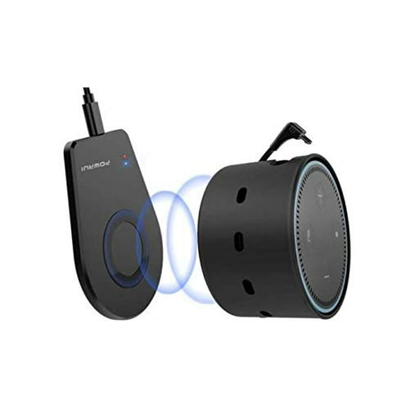 Echo Dot Battery Charger, POWRUI 1800mAh Battery Charger Wireless Power Bank with Silicone Protective Case – Rechargeable Charging Station Cradle for Amazon Echo Dot 2nd Gen/Free Your Alexa Dot