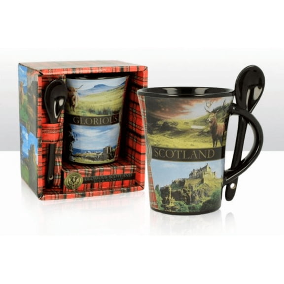 Glorious Scotland Large Mug and Spoon Set Boxed