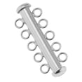 thumbnail image 1 of Collar y pulsera con conector de tubo deslizante en plata de ley 925, platino y oro rosa 5 Strand, 1 of 8