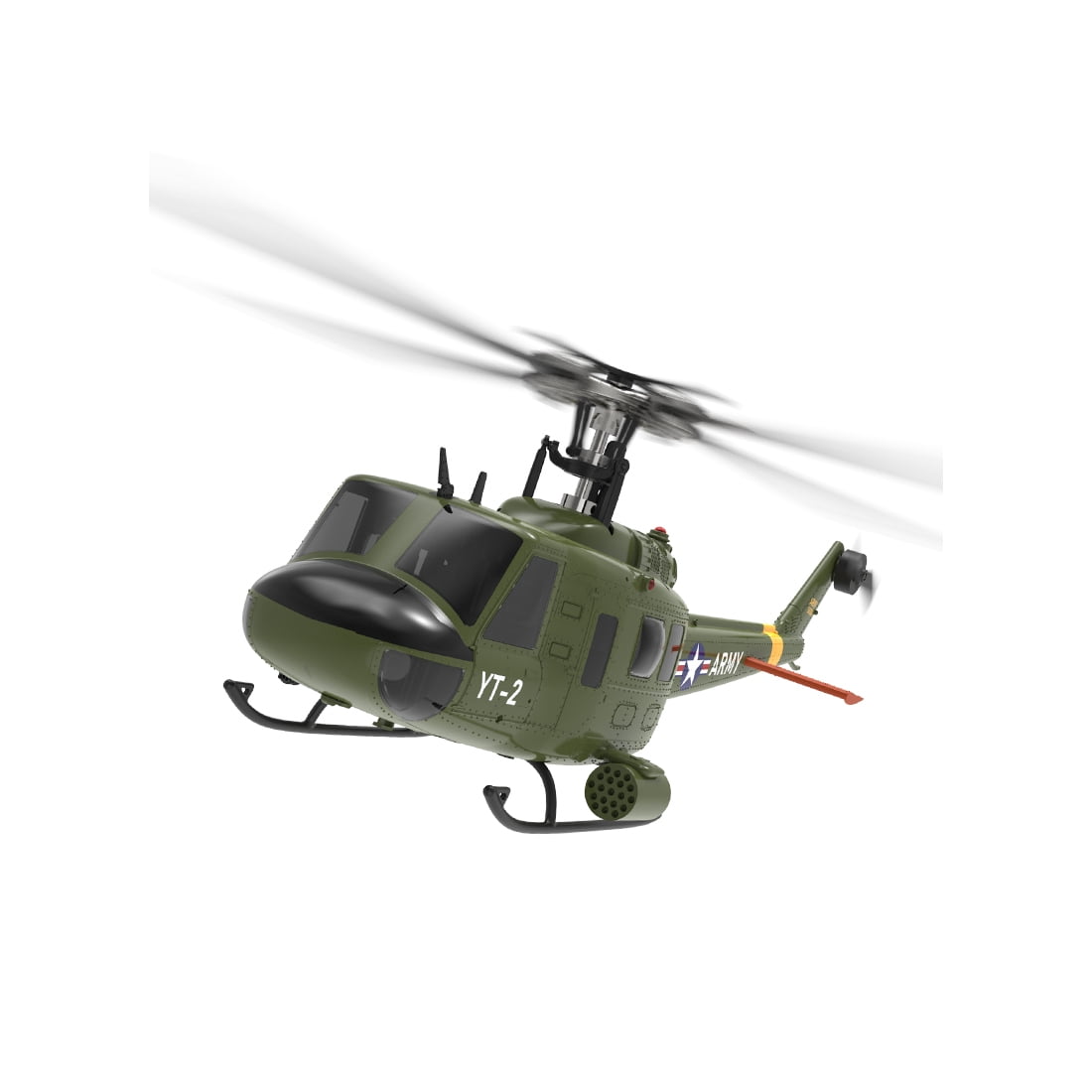 F07-V 6CH RC Helicopter, Flybarless UH-1 Huey Scale Model, 3D/6G Dual Mode Brushless Helicopter with Gyro Stabilization for Adults