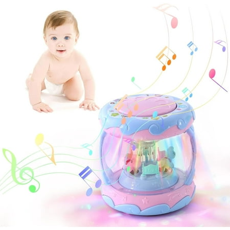 Toddler Toy for 1 Year Old Girl - Rotating Light up Musical Toy - Musical Learning Toys for Baby 6 to 12 Months - Birthday Gifts for Kid 1 2 Years Old