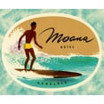 thumbnail image 2 of Retrotravel 23x20 White Modern Wood Framed Museum Art Print Titled - Moana Hotel Luggage Label, 2 of 4