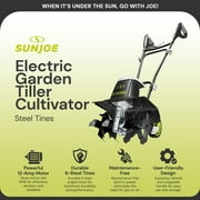 Sun Joe 12-Amp Corded Electric Garden Tiller and Soil Cultivator Machine for Yard, 16-Inch