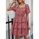 thumbnail image 3 of Vestido PRETTYGARDEN 2025 Floral de Verano con Escote Cuadrado XL, 3 of 7