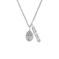thumbnail image 2 of Delight Jewelry Silvertone Key - Oval Seal Silvertone Hope Anchors the Soul Bar Charm Necklace, 23", 2 of 4