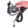 thumbnail image 2 of 173g Electric Bike Half Wrist Throttle Grip Handle LED Display Indicator/Lock Key Knock Half Twist Throttle, 2 of 5