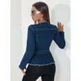 thumbnail image 6 of Women'S Plus Size Premium Denim Premium Bodice Long Sleeve Jacket Dark Blue S, 6 of 9