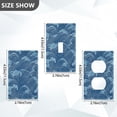 thumbnail image 4 of Switch Panel Switch Decoration 2.76x4.53x0.28 Inches Duplex Outlets Switch Plate Wall Plates Living Room Kitchen Bedroom Study Switches Blue Wave, 4 of 8