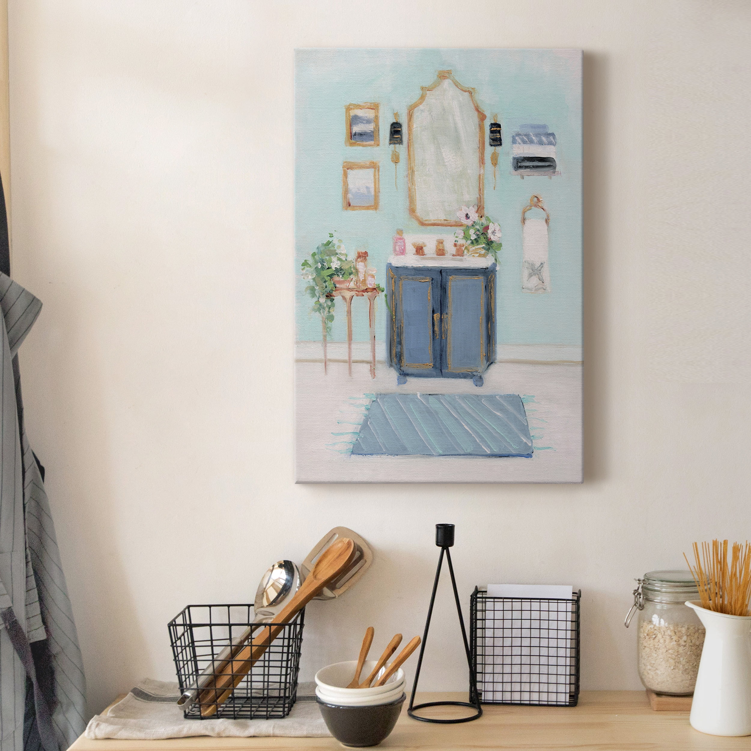 Blue Bath II Premium Gallery Wrapped Canvas - Ready to Hang - 32 x 48