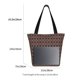 thumbnail image 3 of Balery Brown Gold Grid Bolsa de Hombro con Diseño, Bolsa Grande y Duradera, Bolsa Versátil para Compras, 3 of 6