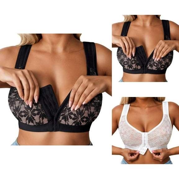 Front Closure Bras for Women Lightweight Breathable Wireless Yoga Sports Bralette Comfortable Everyday Bras