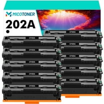 202A 10-Pack Compatible Toner Cartridge for HP CF500A 202A Work with HP Color LaserJet Pro MFP M281fdw M281fdn M281cdw M280nw Printer (Black)