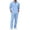 Sky Blue, variant on SOOMLON Matching Set Men Big and Tall Zip Long Sleeve Hoodie Shirt Elastic Waist Linen Pants Summer 2 Piece Outfits Sets