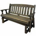 thumbnail image 5 of Amish Casual Heavy Duty 800 Lb Mission Treated Porch Glider, 5-Foot, Cedar Stain, With Cups, 5 of 11