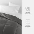 thumbnail image 4 of Breathable Cool Comforter All Season Lightweight Down-Alternative Solid Gray for King Size Bedding by Comfort Canopy, 4 of 9