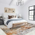 thumbnail image 2 of Vintage Terracotta Rug 4x5 Area Rugs Abstract Brown Gray Rugs Non Slip Non Shedding Print Washable Floor Carpet for Living Room Bedroom Office Study Foyer Hallway, 2 of 7