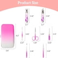 thumbnail image 5 of RAGUPEL Nail Clippers Set 7 in 1 Stainless Steel,Professional Manicure Pedicure Kit Scissors Set with Travel Case- Portable Travel Nail Grooming Kit Gift for Women, 5 of 8