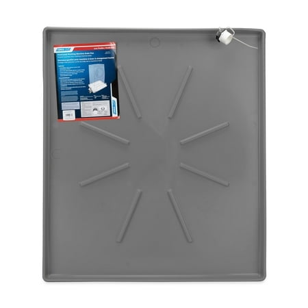 Camco Washing Machine Drain Pan | 31-inches x 35-inches (OD); 29-inches x 33-inches (ID) | Pewter (20788)