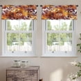 thumbnail image 2 of LALILO Kitchen Curtain Valance Watercolor With Halloween Ghost Rod Pocket Window Curtain 52"x 18" Set of 2, 2 of 7
