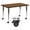 Oak, variant on Flash Furniture Wren Mobile 30''W x 60''L Rectangular Grey HP Laminate Activity Table - Standard Height Adjustable Legs