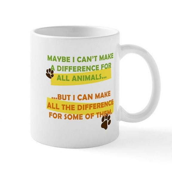 CafePress - Making A Difference Mug - 11 oz Ceramic Mug - Novelty Coffee Tea Cup