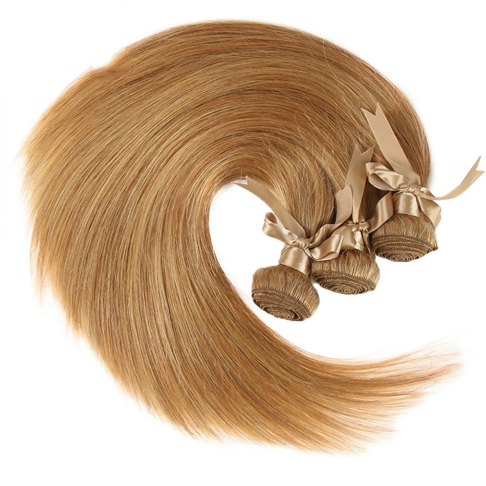 Human Hair Bundles Brazilian Natural Remy Straight Hair Weave Extensions Blonde 8 to 26 Inches Hair Extension
