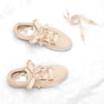 thumbnail image 4 of 2 pares de cordones planos para mujer, zapatillas de deporte, cordones de lona color desnudo 60cm/23.6", 4 of 4