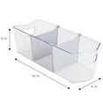 thumbnail image 6 of Mainstays Clear Closet and Laundry Organizer Storage Bin with Removable Dividers, 16" L x 6" W, 6 of 8