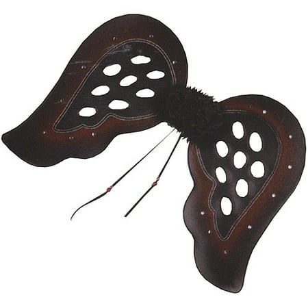 Black and Burgundy Teardrop Gothic Wings Adult Halloween Accessory