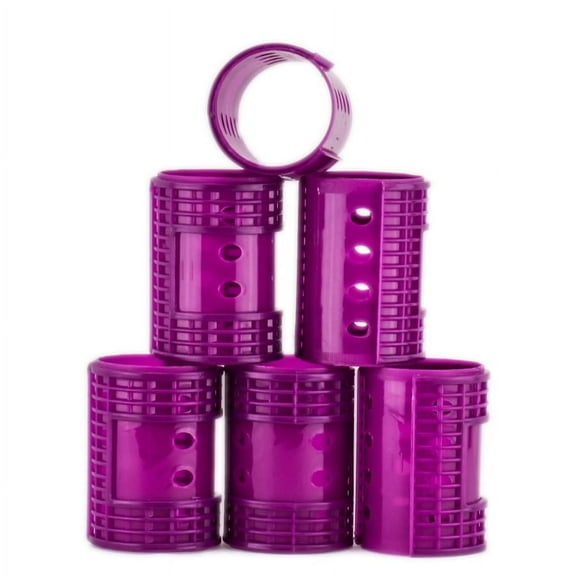 Option : 1 3/4" purple - 6 Pack #4723 , Diane Snap-On Magnetic Rollers , Hair Scalp - Pack of 1 w/ SLEEKSHOP Teasing Comb