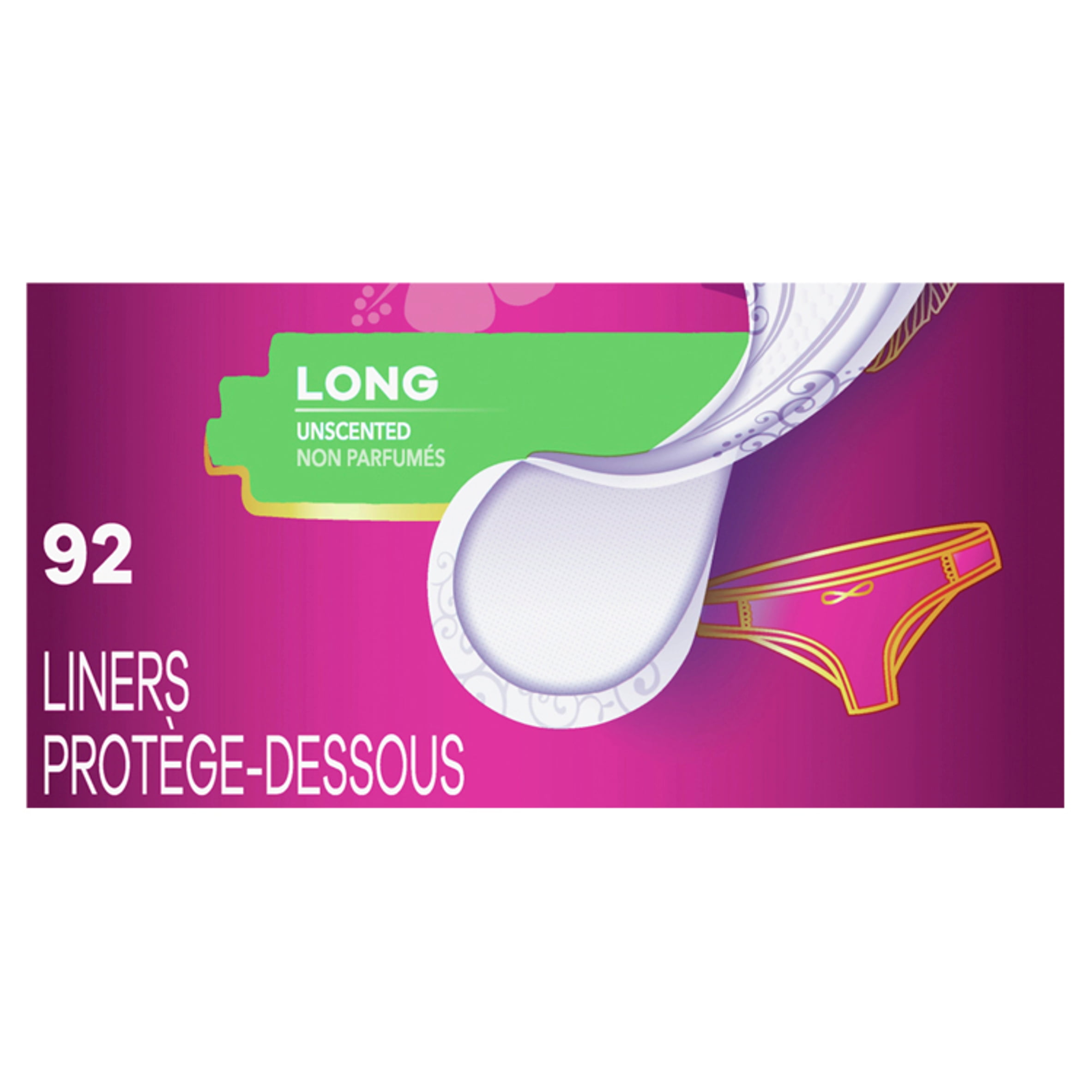 Always Radiant Daily Liners Long Absorbency, Up to 100% Odor-free, 92 Count  
