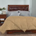 thumbnail image 3 of 5 Piece Striped Diamond Pattern Comforter Set Super Soft 800 Thread Counts, All Season, 100% Egyptian Cotton, Super King Size Taupe Color, 3 of 7