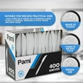 thumbnail image 4 of PAMI Plastic Knives Medium Weight Plastic Knife Disposable Cutlery, 400-Pack, 4 of 6