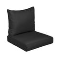 thumbnail image 3 of Sunbrella Sorra Home  Outdoor Knife Edge Deep Seating Pillow and Cushion Set 29 in W x 27 in D x 5 in H - Black, 3 of 5