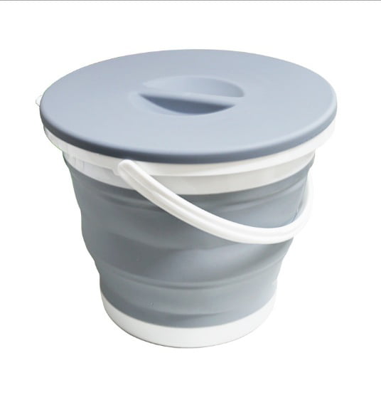 NEW COLLAPSIBLE FOLDING SILICON PLASTIC BUCKET CAMPING GARDEN WATER CARRIER 