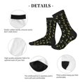 thumbnail image 4 of KLL Bee Floral Print Cool Socks Men's Women's Crew Socks Funny Crazy Novelty Stockings, 4 of 7