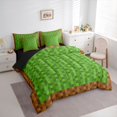 thumbnail image 3 of Feelyou Square Pixelate Miner Twin Bedding Sets 7pcs, Retro Video Gaming Comforter Set, 3 of 8