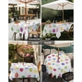 thumbnail image 5 of Colorful Polka Dot Rectangle Outdoor Tablecloth, Waterproof Table Cloth Cover with Umbrella Hole and Zipper, Rainbow Polka Dot Watercolor Table Protector for Patio Party Picnic 60"x84", 5 of 6