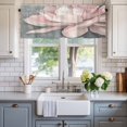 thumbnail image 2 of Watercolors Pink Flowers Window Valance Curtain Floral Plant Rod Pocket Short Curtain for Living Room, Bedroom & Kitchen Window Decor 60x18in, 2 of 8
