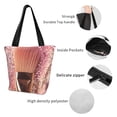 thumbnail image 4 of Disketp Makeup Brush on Pink Glitter for Women’s Casual Shoulder Tote Bag Cross-body Handbags for Shopping, Travel and Daily Use, 4 of 6