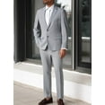 thumbnail image 4 of i.Finelong Men's Light Gray Pinstripe Two - Piece Suit, Suitable for Business and Other Formal Occasions, 4 of 5