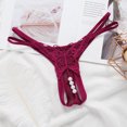 thumbnail image 3 of Bragas de mariposa para mujer, Tanga Sexy con cuentas y perlas, ropa interior de encaje, Tanga con parte trasera en T, lencería con entrepierna abierta, 3 of 5