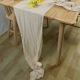 thumbnail image 3 of Ludlz Table Runner Hand Wash Soft Texture Comfortable Exquisite Romantic Decorate Durable Burr Texture Vintage Tablecloth Wedding Supplies for Gift, 3 of 8