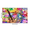 thumbnail image 2 of SHJHENG Retro Peace Sign Guitar Area Rug, Non-Slip Washable Welcome Mat for Front Door, Bathroom & Home Decor, 2 of 5