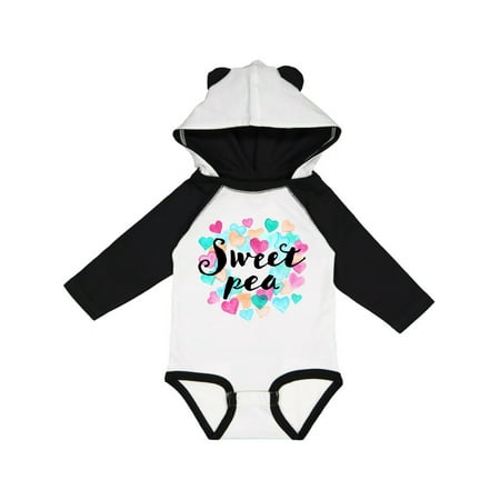 

Inktastic Sweet Pea Hearts Gift Baby Boy or Baby Girl Long Sleeve Bodysuit